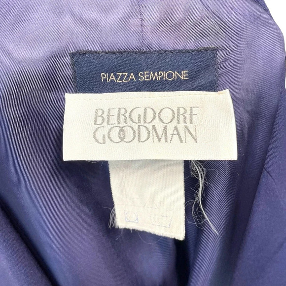 Piazza Sempione for Bergdorf Goodman Navy Blue Suit Blazer Jacket Size 42 US 6 - Picture 6 of 7
